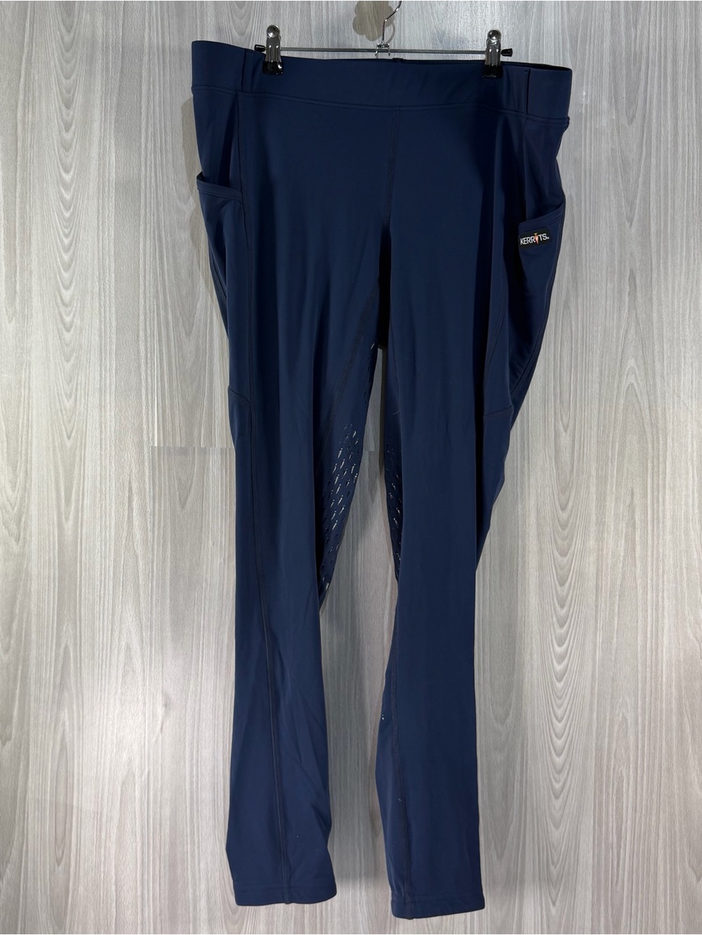 Kerrits Women's Coolcore Silicone Full Leg Riding Equestrian Tight Navy 2x